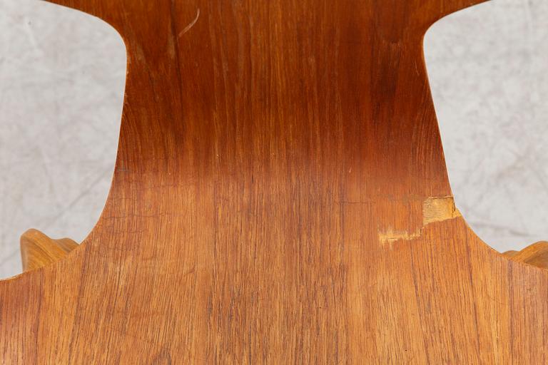 Arne Jacobsen, stolar, 6 st, "Grand Prix", Fritz Hansen, Danmark, 1950-tal.