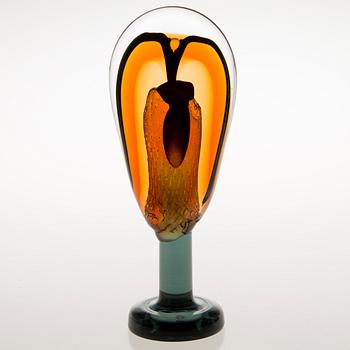 OIVA TOIKKA, GLASSKULPTUR, "Lollipop", signerad Oiva Toikka, Nuutajärvi 2008, 25/100.