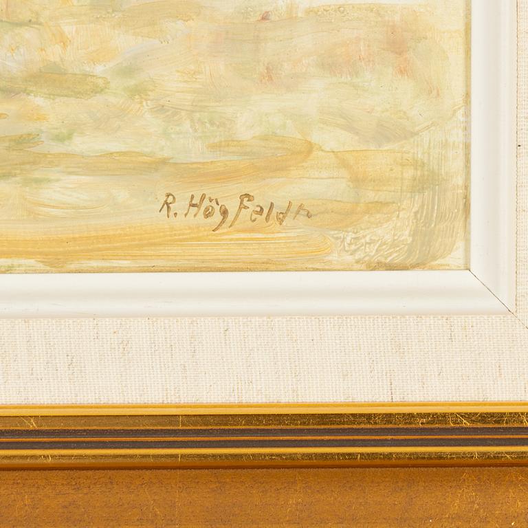 Robert Högfeldt, oil on board, signed.