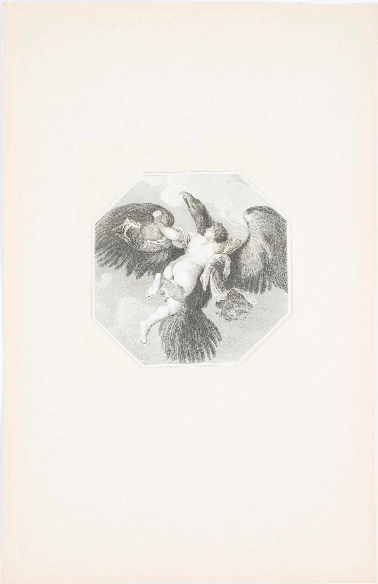 PARTI GRAFIK, 7 st, 1700-tal samt AKVARELLER, 2 st, av Jocke Åkerblom, daterade 1927.