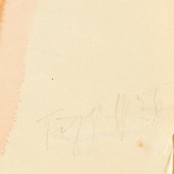 EDDIE FIGGE, watercolour on paper, signed Figge and dated -56.