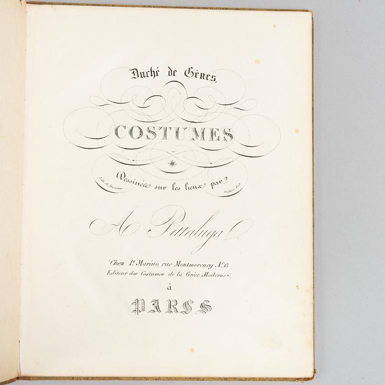 Hand-coloured Italian Costume Plates, 3 vols., c. 1826.