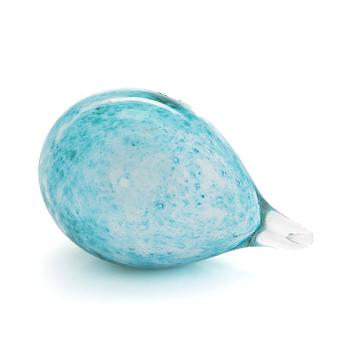 Oiva Toikka, a 1980s glass bird, 'Green Bird', signed Oiva Toikka Nuutajärvi Notsjö.