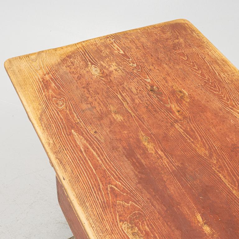 Bockbord med låda, allmoge, 17/1800-tal.