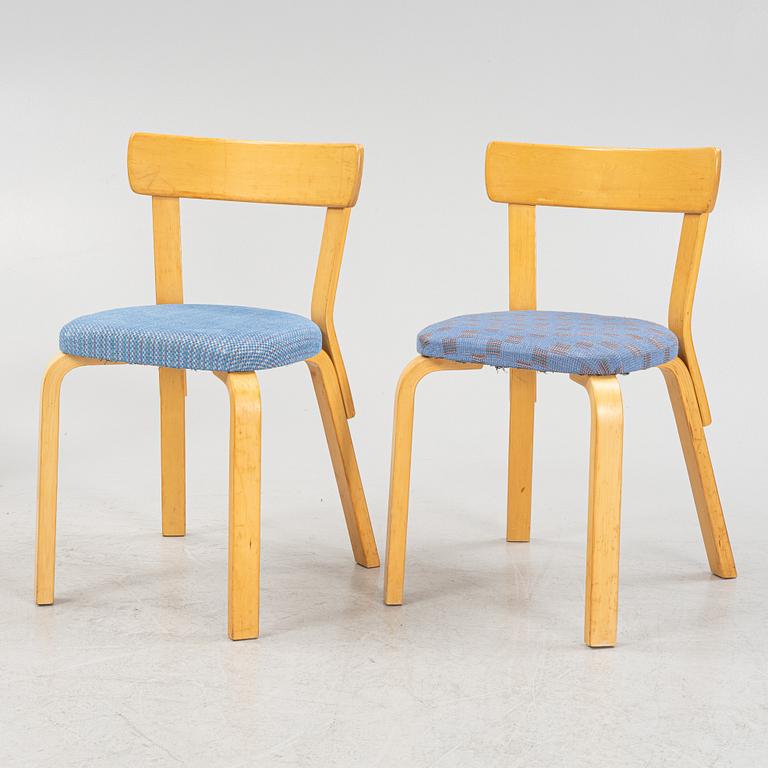 Alvar Aalto, stolar, 6 st, modell 69, Artek, Finland.