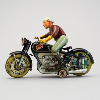 A tinplate Arnold Mac 700 motorcycle, Germany, 1950s.