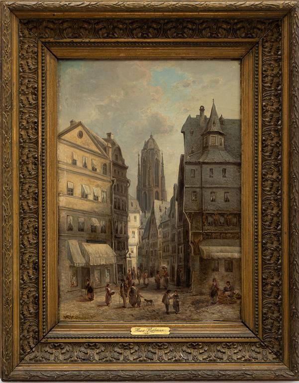 Hans Hoffman, Cityscape with Figures.