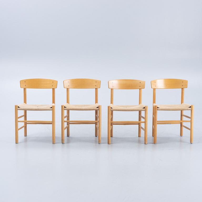 Børge Mogensen, chairs, 4 pcs, "J39", Denmark, second half of the 20th century.