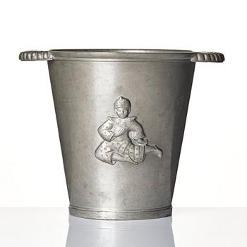 Firma Svenskt Tenn, a pewter wine cooler/vase model "437", Stockholm 1927.