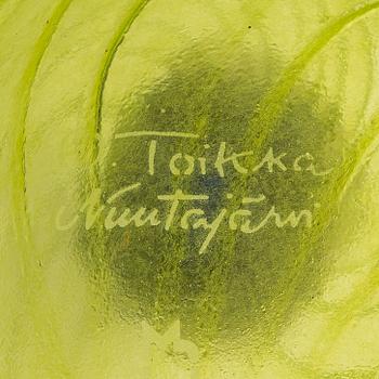 Oiva Toikka, glasfågel, "Mek bird" signerad O. Toikka Nuutajärvi.