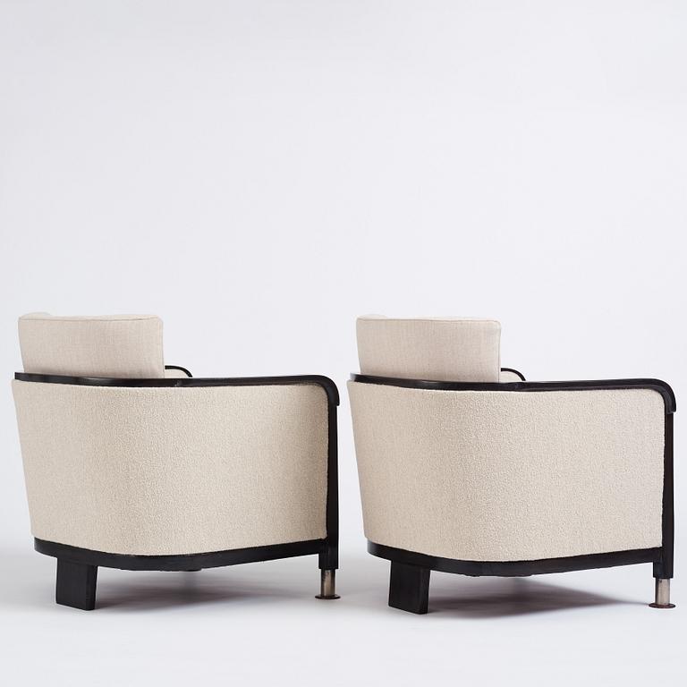 Otto Schulz, a pair of easy chairs, Boet, Gothenburg 1930s.