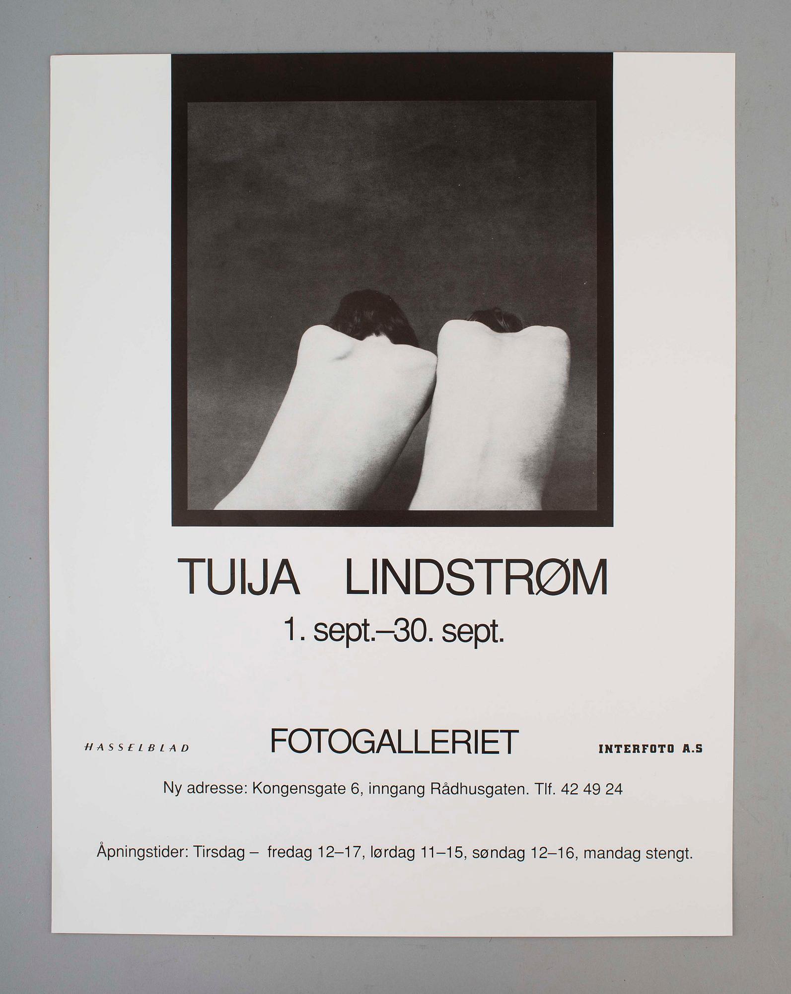TUIJA LINDSTRÖM, Utställningsaffischer 3 st, offset.
