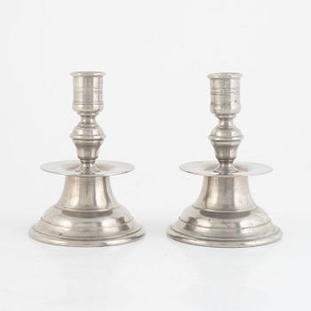 Firma Svenskt Tenn, a pair of pewter candlesticks model "337", Stockholm 1937.