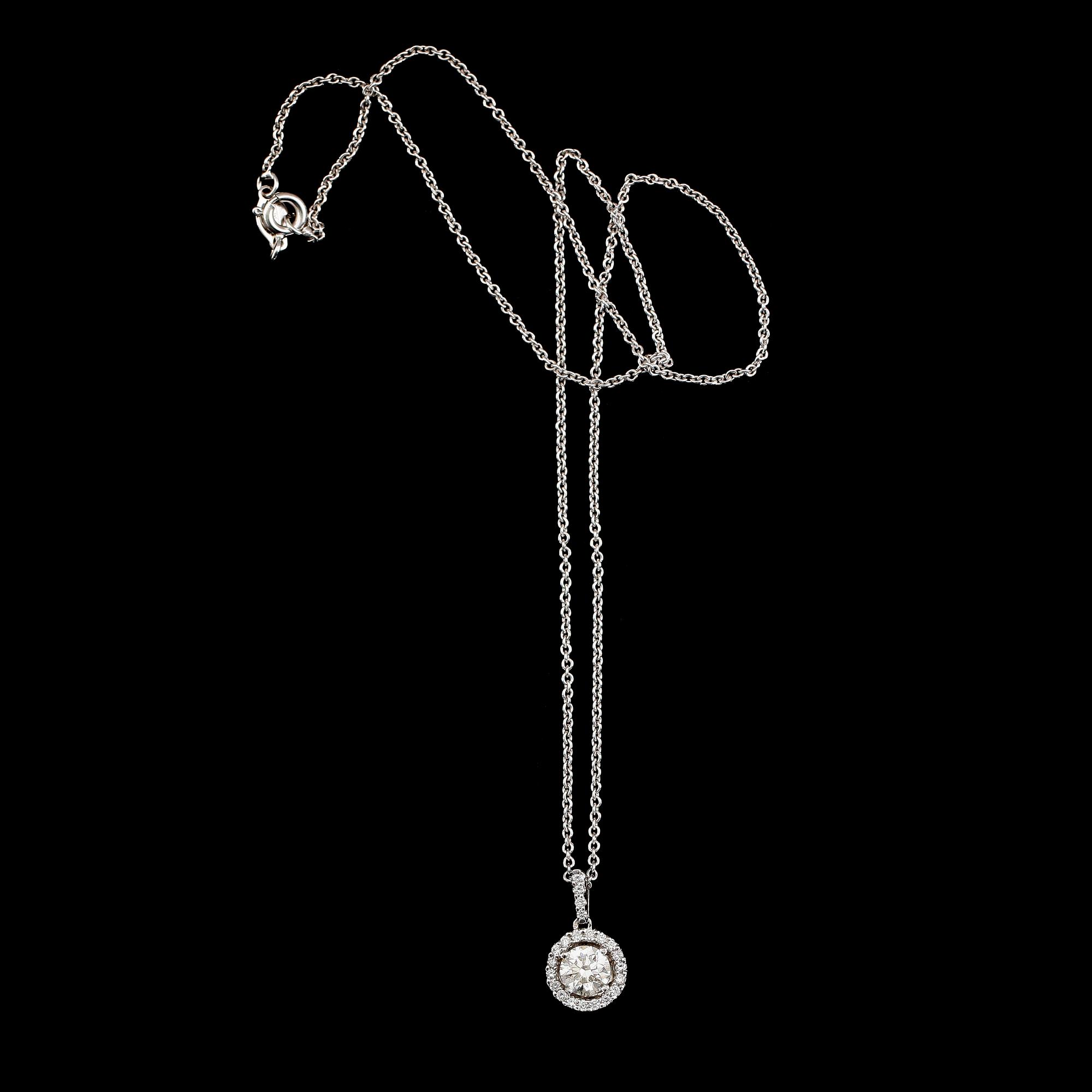 HÄNGE, 18 k vitguld, briljantslipade diamanter tot ca 0.97 ct.