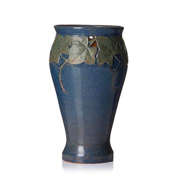 78. Hilma Persson-Hjelm, a glazed earthenware art nouveau vase, executed in her own studio, Arvika, 1921. No 8415.