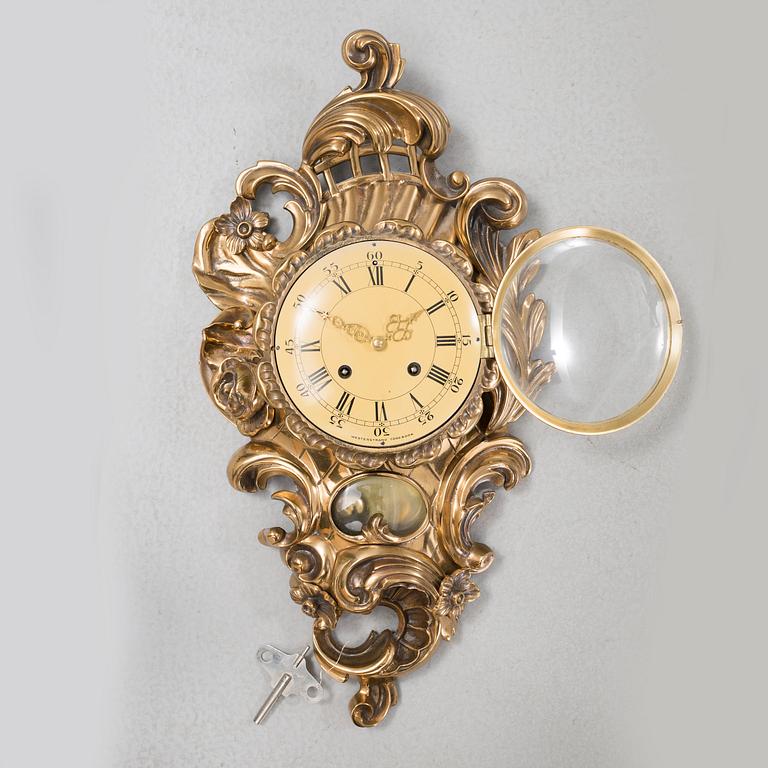 VÄGGPENDYL, rokokostil, Westerstrand, Töreboda, omkring 1900-talets mitt.