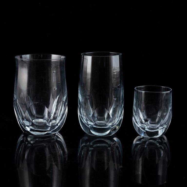 A swedish glass service, Gerda Strömberg, 'Håtuna', Strömbergshyttan, (85 pc).