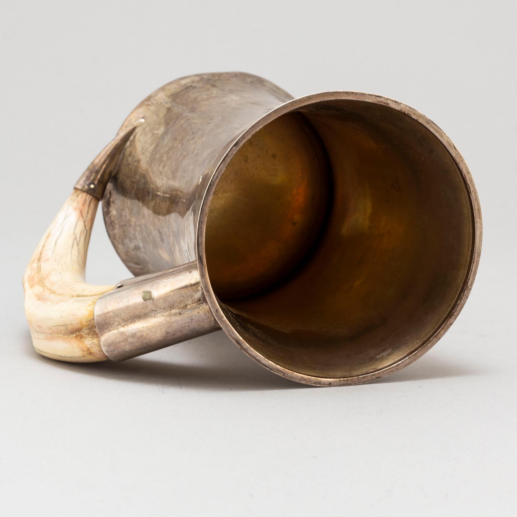 A silver jug made by Axel Bergman, Stockholm in 1904.