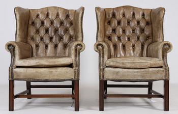 FÅTÖLJER, ett par, Chesterfieldmodell, 1900-tal.