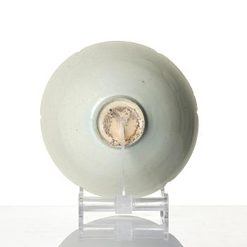 A qingbai incised 'peony' lobed bowl, Song dynasty (960-1279).