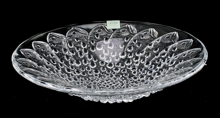 SKÅLFAT, glas, Lalique, etikettmärkt.
