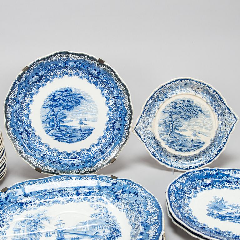 A 49 piece dinner service from Suotniemi Faience and Porcelain Factory, 1842-93, Käkisalmi Finland.