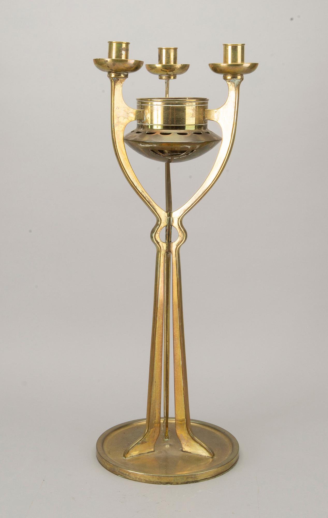 GEORG WOJIDKOW kandelaber Malmö tidigt 1900-tal.