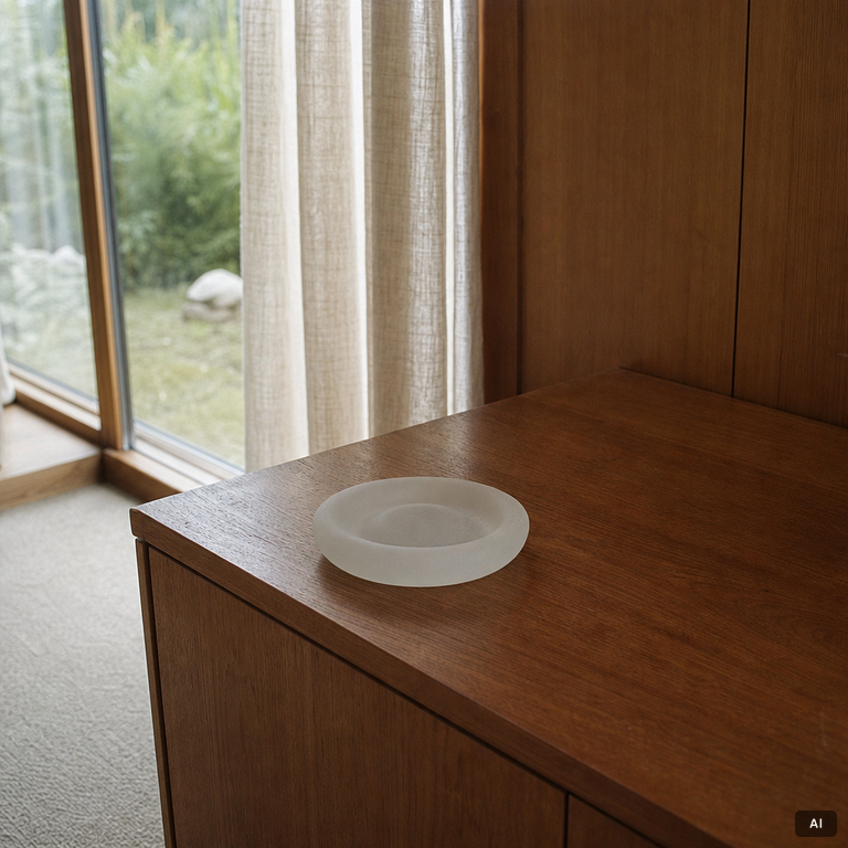 Enzo Mari, Bowl, glass, Danese, Italy.