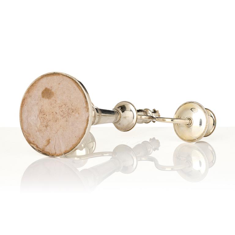 A two-light candelabrum, 800/1000 silver, Germany, 20th century.