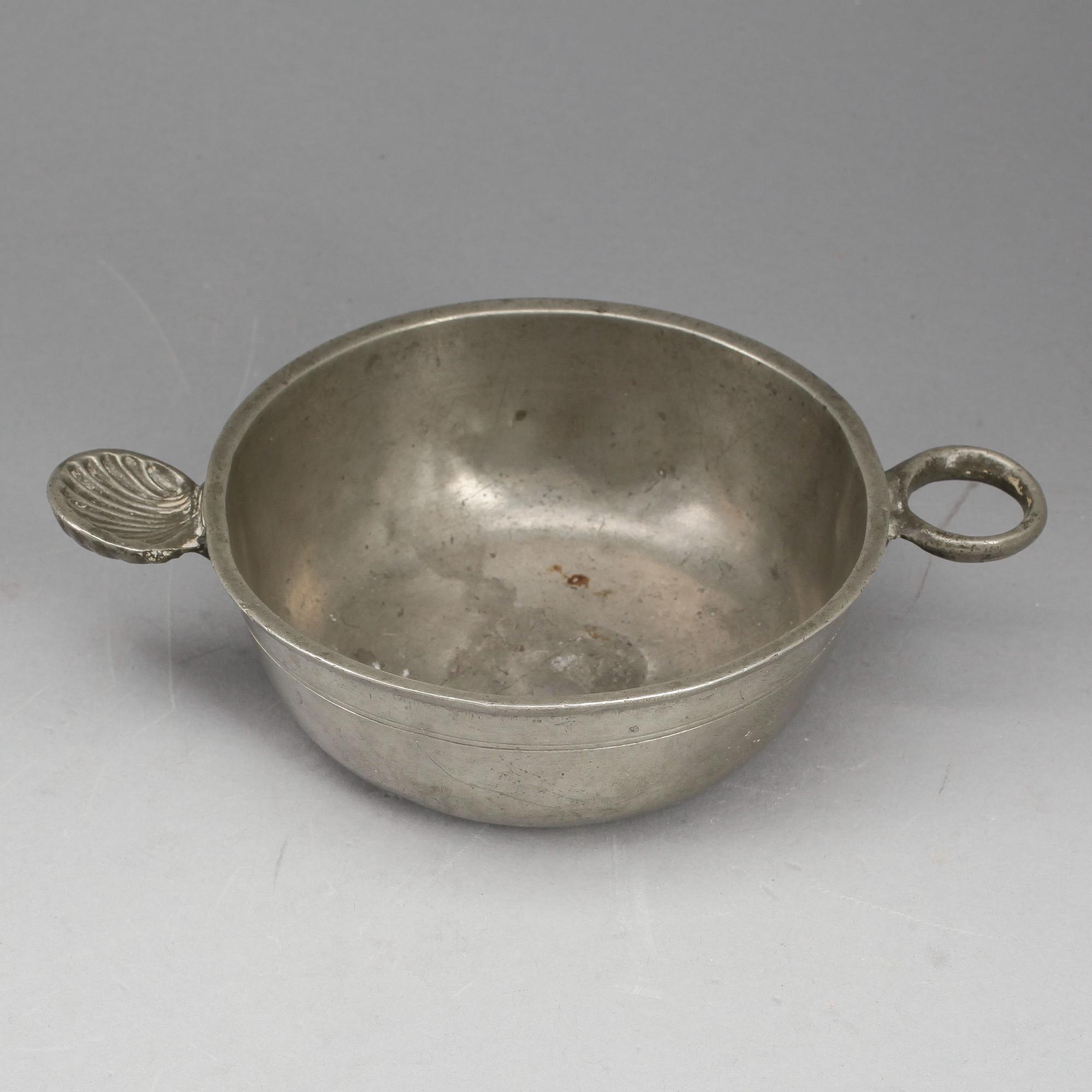 MATSKÅL, tenn, Carl Gustaf Malmborg, verksam 1767-1806 i Stockholm.
