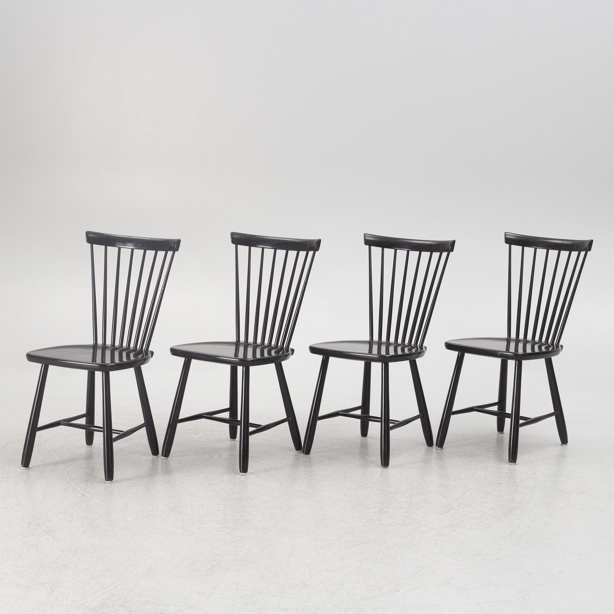 Carl Malmsten, a set of four 'Lilla Åland' chiars, Stolab.