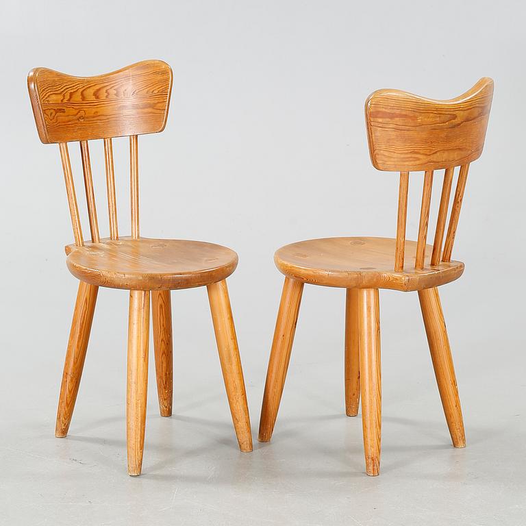 1940s six chairs by Torsten Claesson, Steneby.