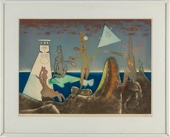 ROBERTO MATTA, färgetsning, signerad 1/125.