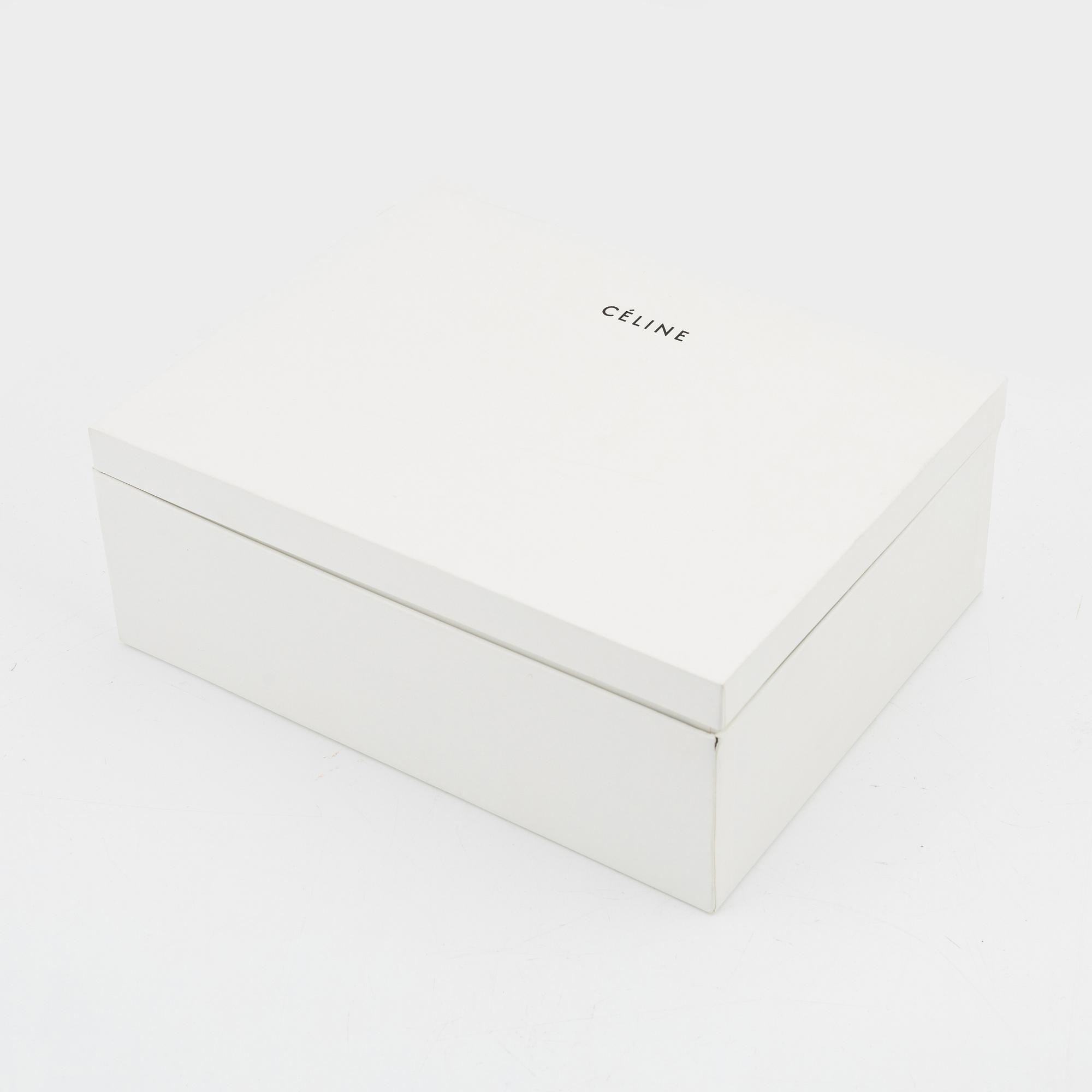Céline, A logo canvas and leather bag.