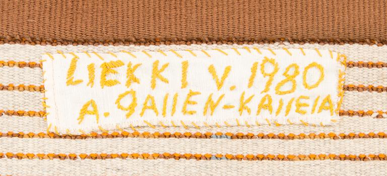 Akseli Gallen-Kallela, a Finnish ryijy rug for the Friends of Finnish Handicraft. Circa 200 x 115 cm.