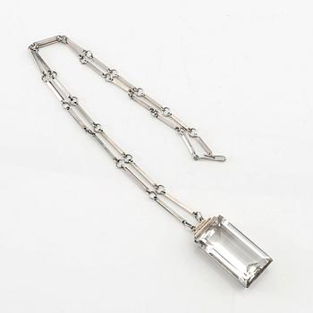 Wiwen Nilsson, collier sterlingsilver och bergkristall Lund 1944.