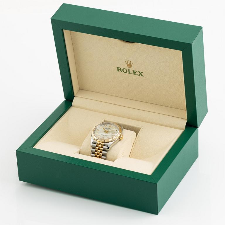 Rolex, Oyster Perpetual, "MOP Diamond Dial", Datejust 36, armbandsur, 36 mm.