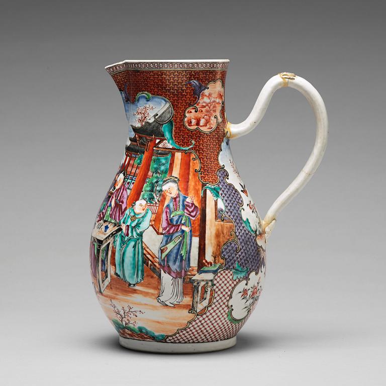 A large famille rose ewer, Qing dynasty, Qianlong (1736-95).