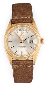 1347. ROLEX, Day-Date, automatisk, guld, ca 1962.