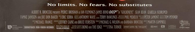 Filmaffisch James Bond "Golden eye" 1995.