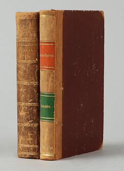 BOKPARTI, 11 vol, mest om ekonomi och hushållning, bla "Berättelse om Kolnings-försök åren 1811...." av CD af Uhr, Stockholm 1814.