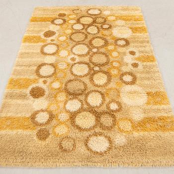 Long pile rug, mid-20th century, approximately 195x140 cm.