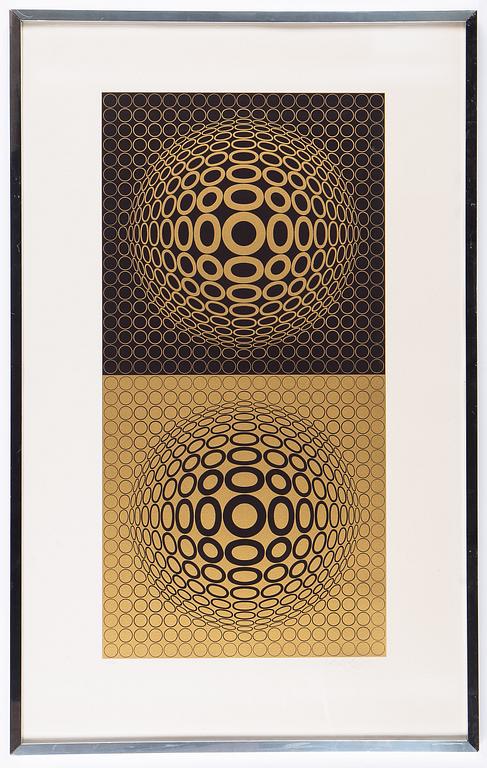 Victor Vasarely, silkscreen in colours, 1976, signed 170/225.