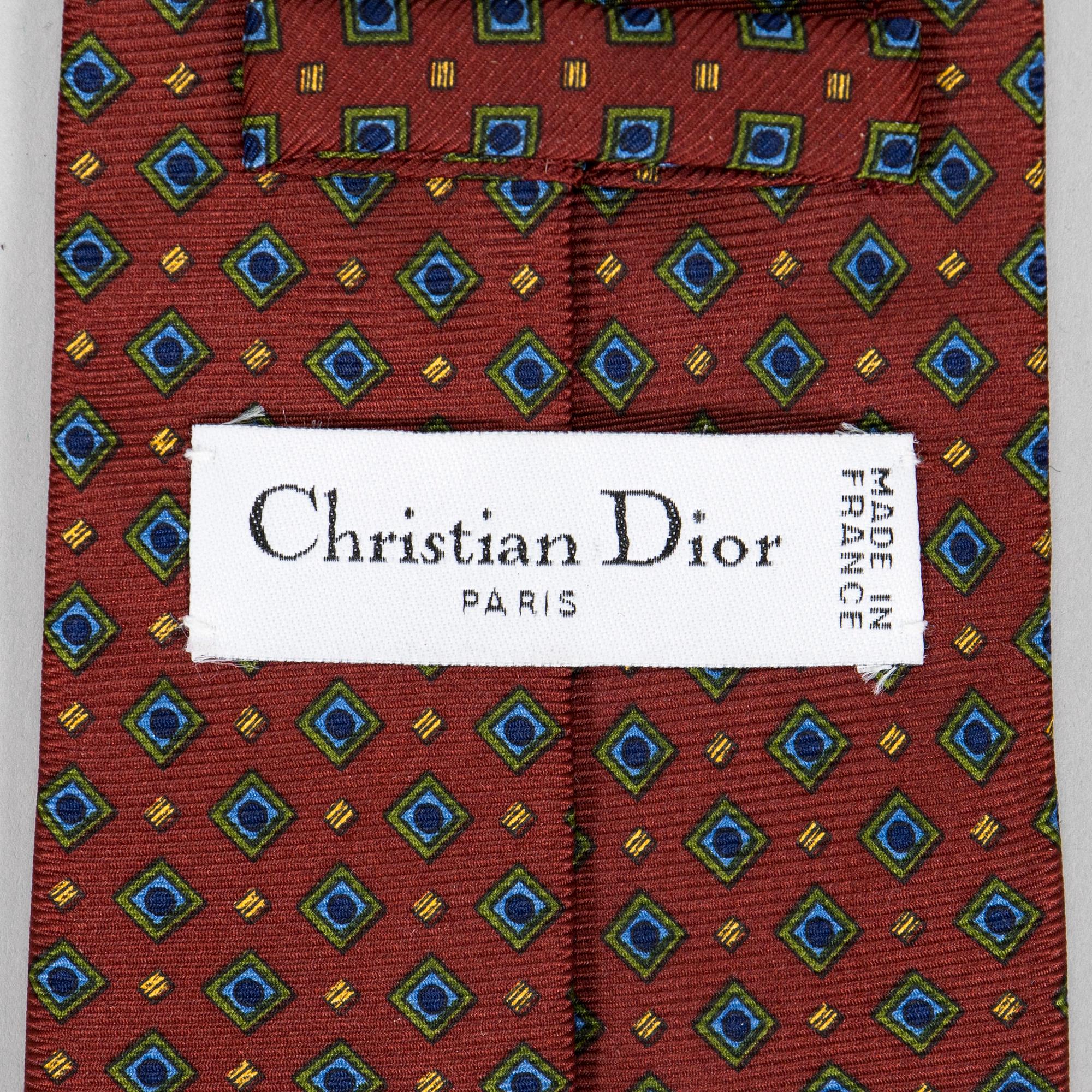 Christian Dior, a silk scarf and tie.