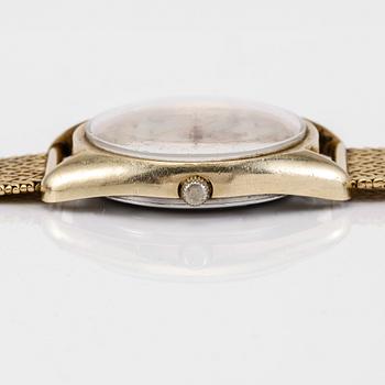 ARMBANDSUR, guld på stål, Omega Seamaster, armband i 18K guld, 1900-talets andra hälft. Total vikt ca 87 g.