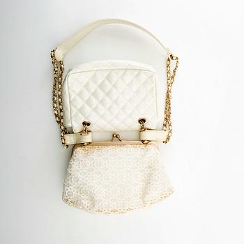 Chanel, Väska "Patent Lace Mini Kiss Lock Flap Double Bag".