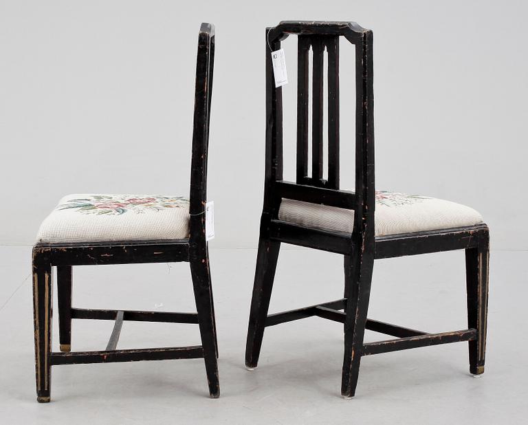 STOLAR, ett par, gustavianska, Erik Öhrmark, verksam 1777-1813 i Stockholm, sign.