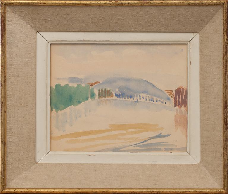 CUNO AMIET, akvarell, monogramsignerad.