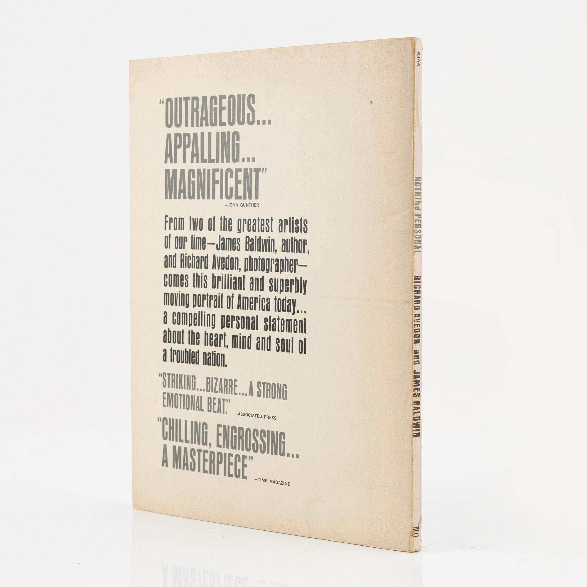 Richard Avedon, Photobook,  "Richard Avedon & James Baldwin, Nothing Personal".
