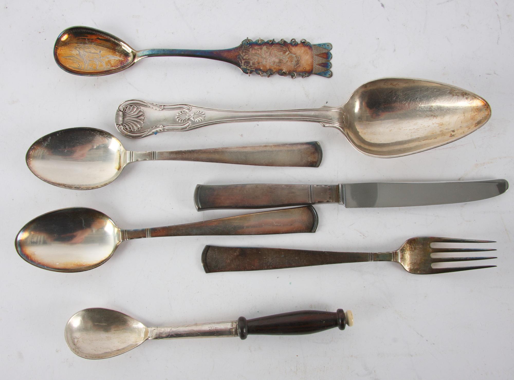 PARTI SILVER, 21 delar, 1800/1900-tal.